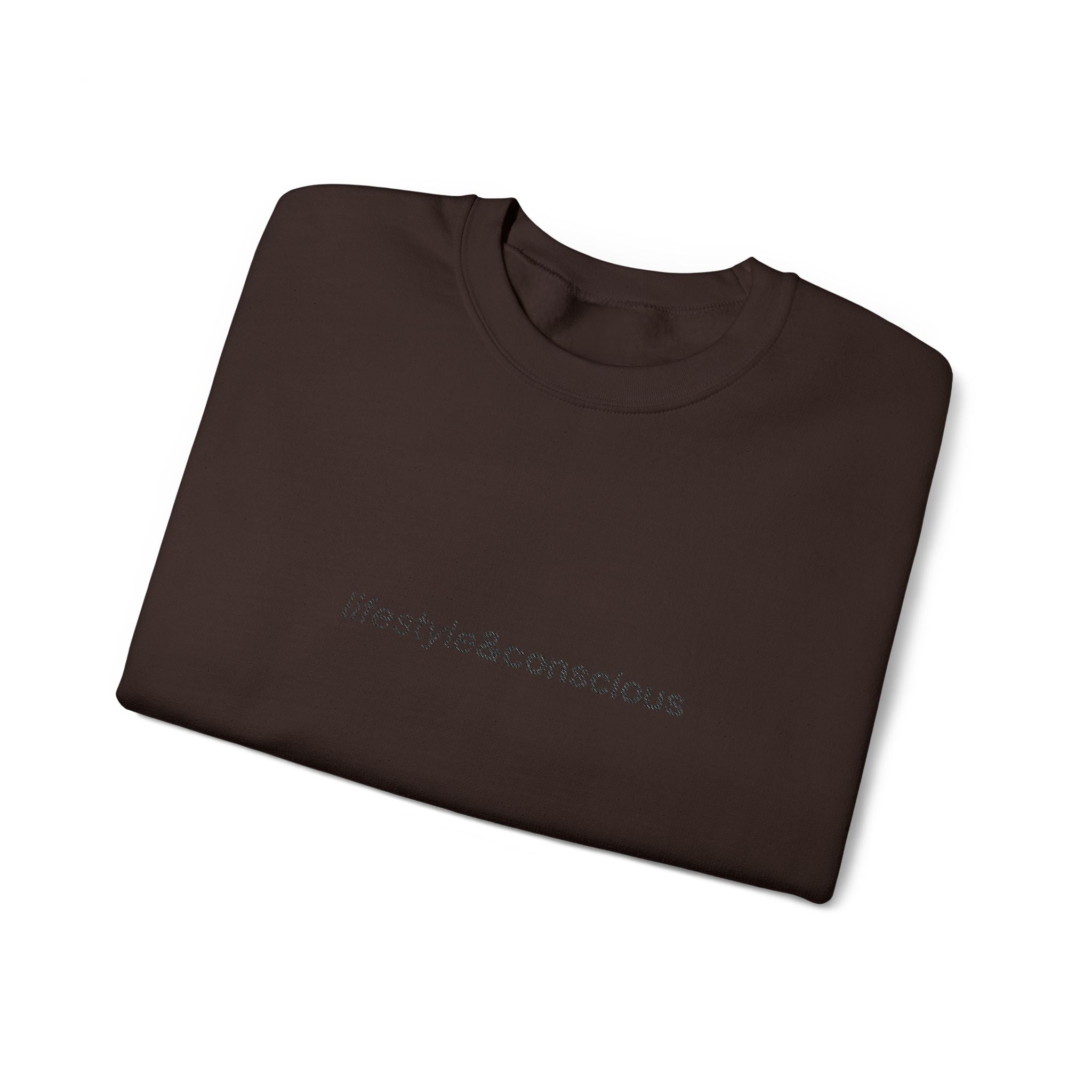 Lifestyle & Conscious Crewneck Sweatshirt — Minimal Eco Message