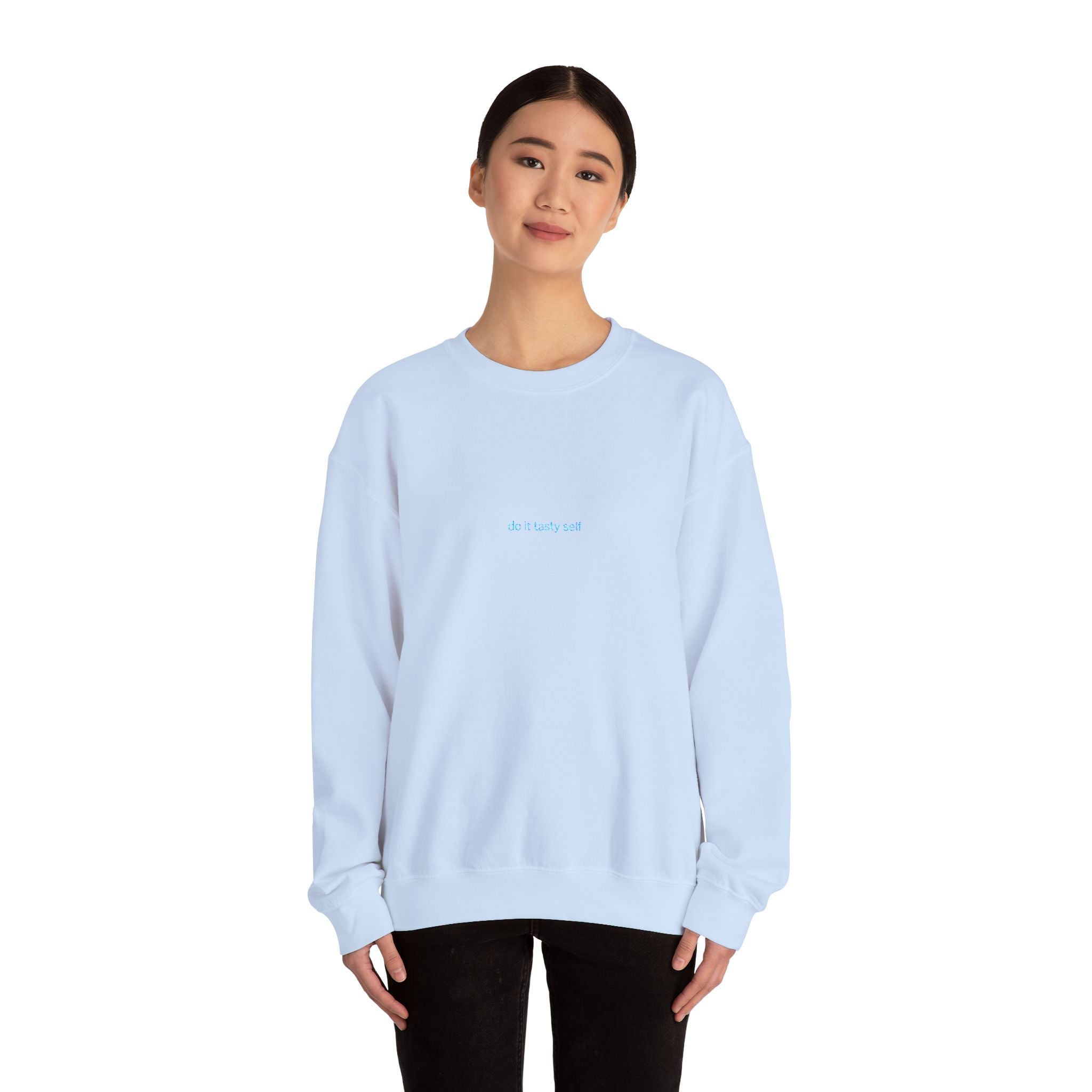 do it tasty self - Dutch Sayings - Blue Sweatshirt