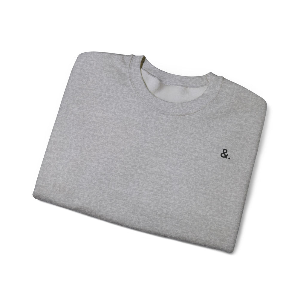 conscious lifestyle crewneck sweatshirt — "lifestyle & conscious" back print