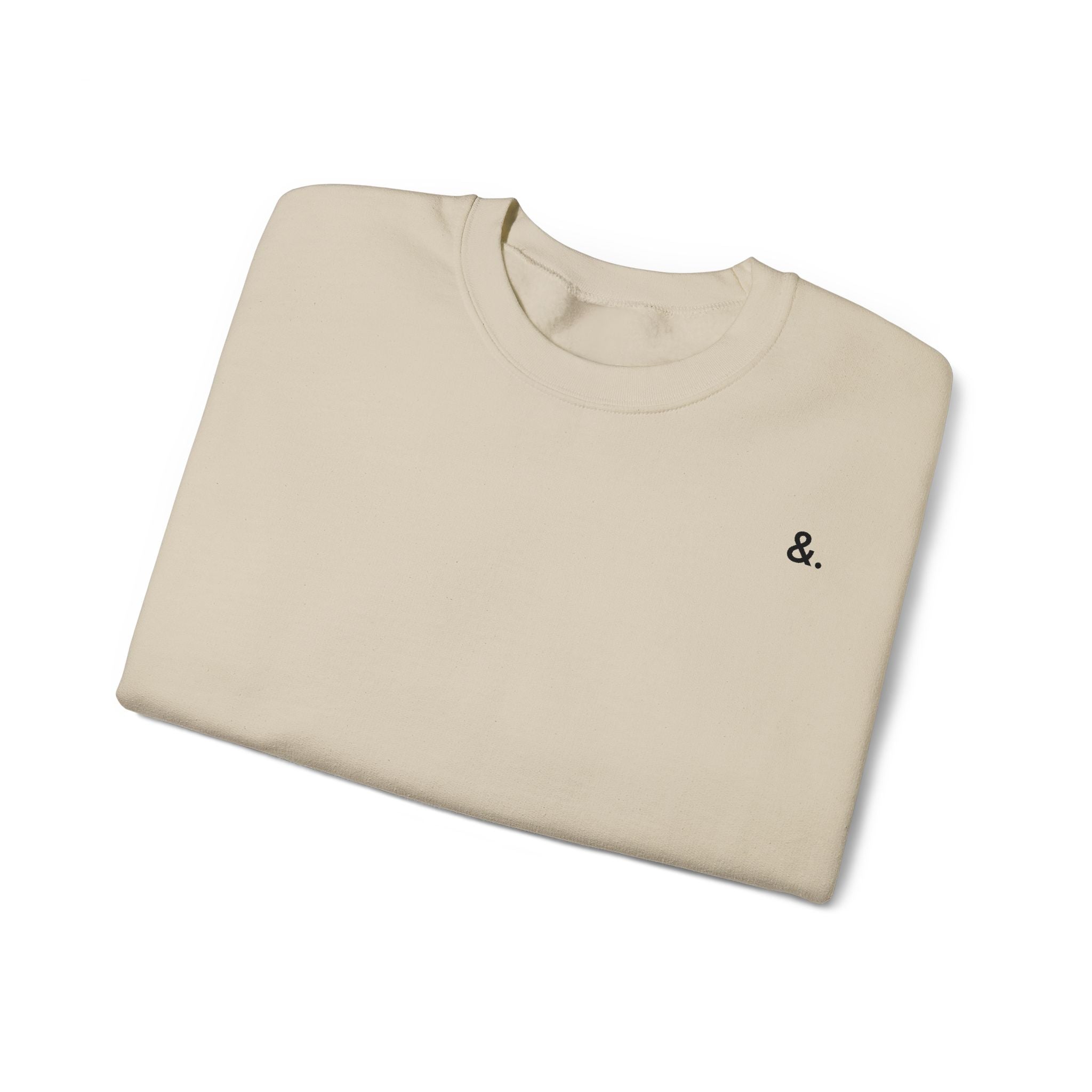 conscious lifestyle crewneck sweatshirt — "lifestyle & conscious" back print