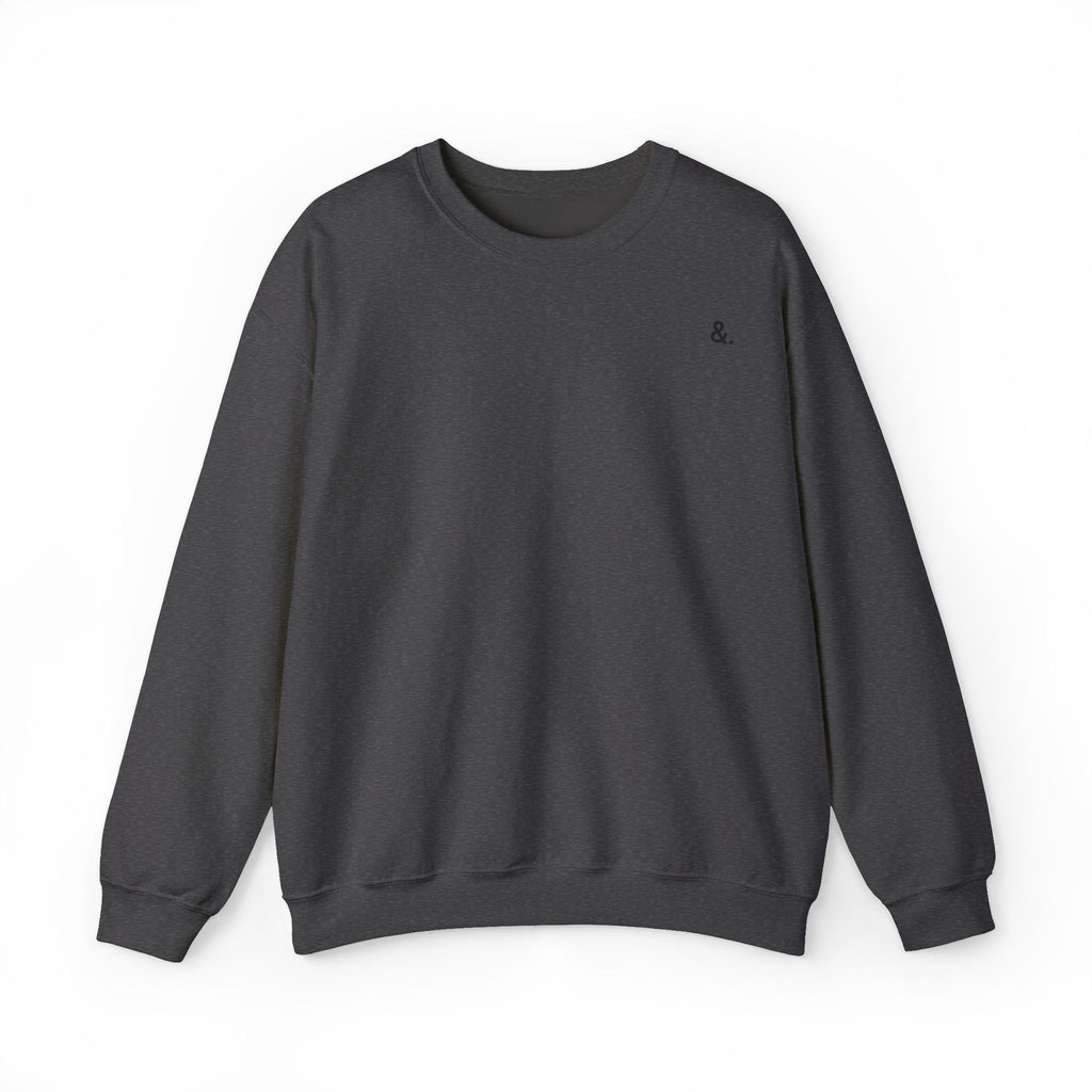 conscious lifestyle crewneck sweatshirt — "lifestyle & conscious" back print