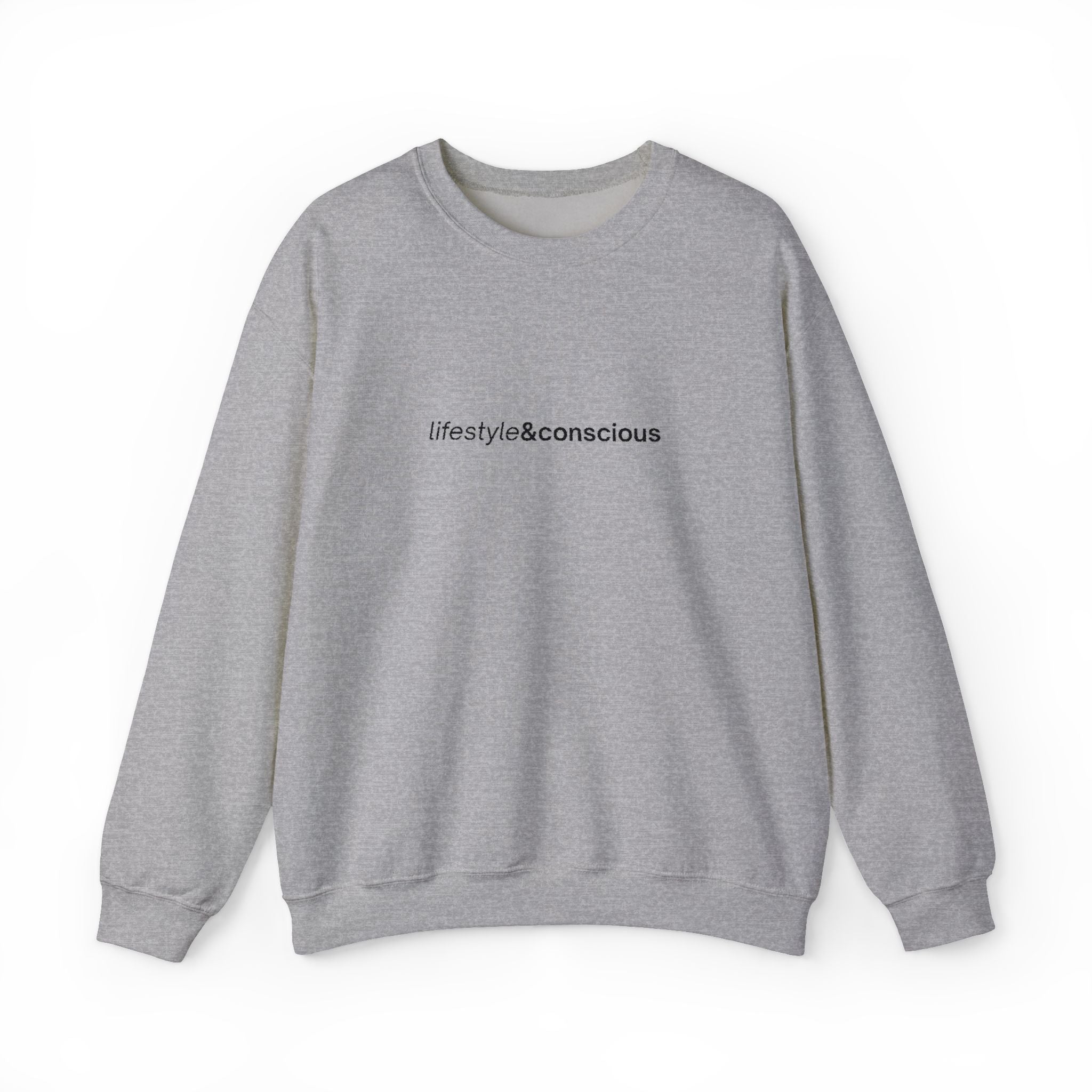Lifestyle & Conscious Crewneck Sweatshirt — Minimal Eco Message