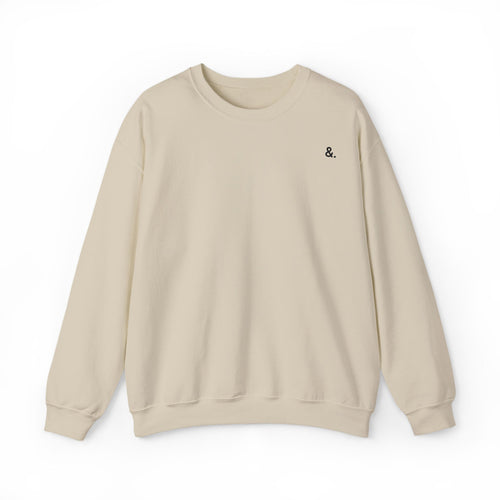conscious lifestyle crewneck sweatshirt — "lifestyle & conscious" back print