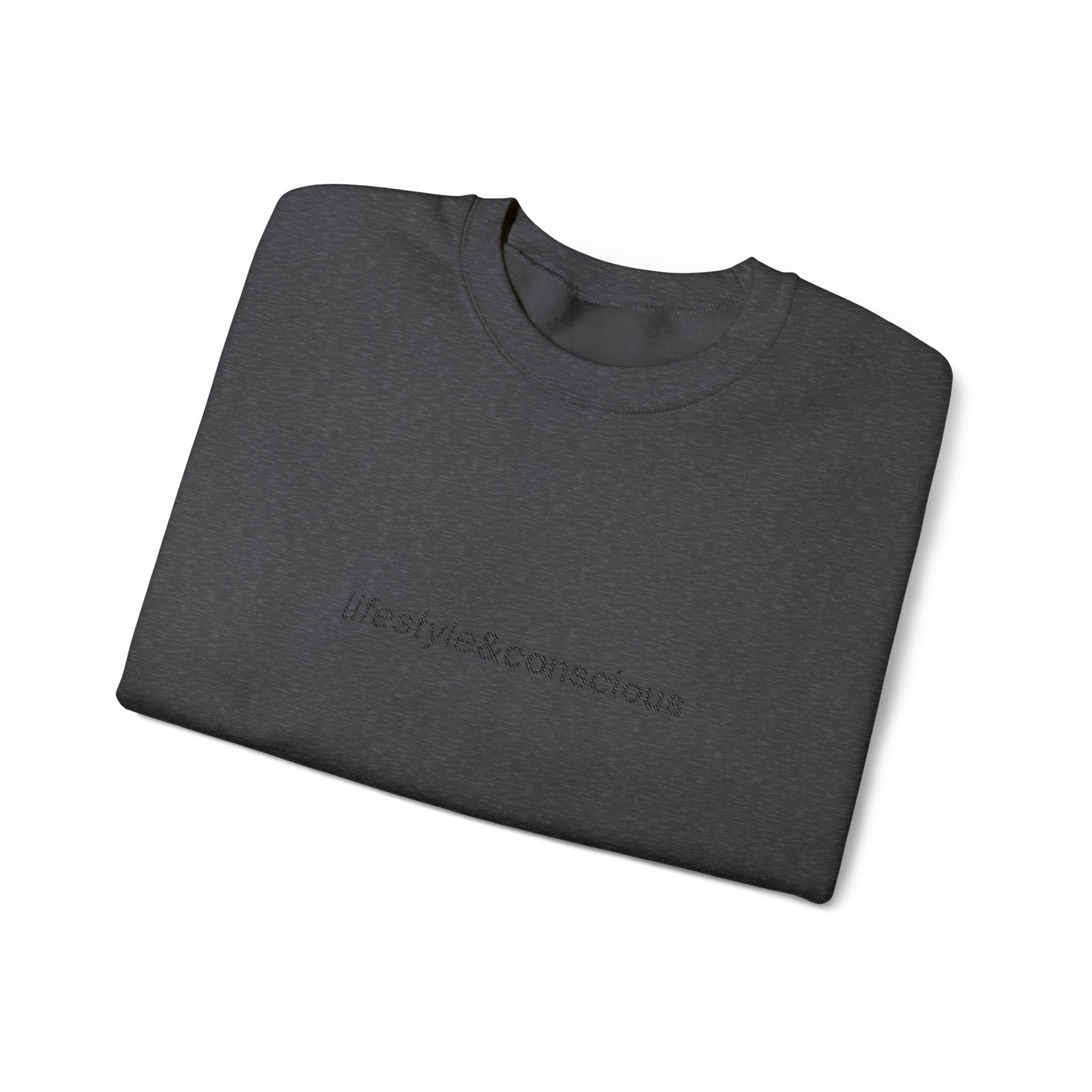 Lifestyle & Conscious Crewneck Sweatshirt — Minimal Eco Message