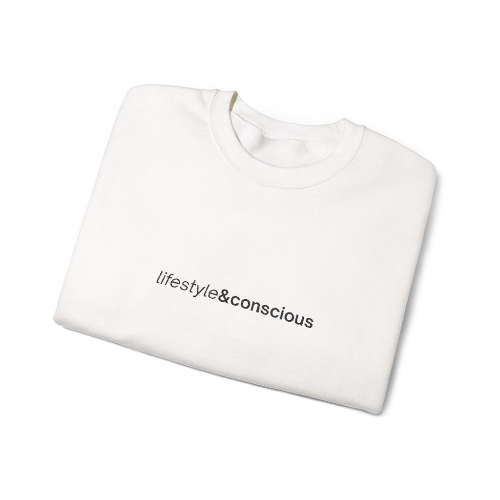 Lifestyle & Conscious Crewneck Sweatshirt — Minimal Eco Message