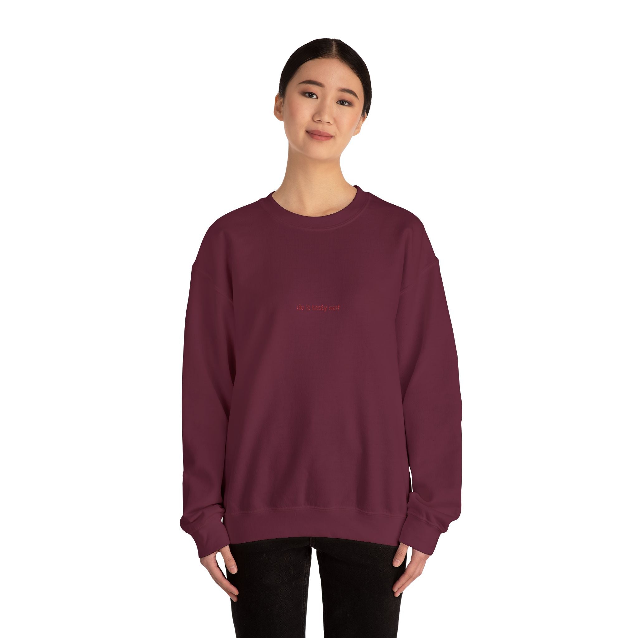 do it tasty self - Dutch Sayings - Maroon Sweatshirt