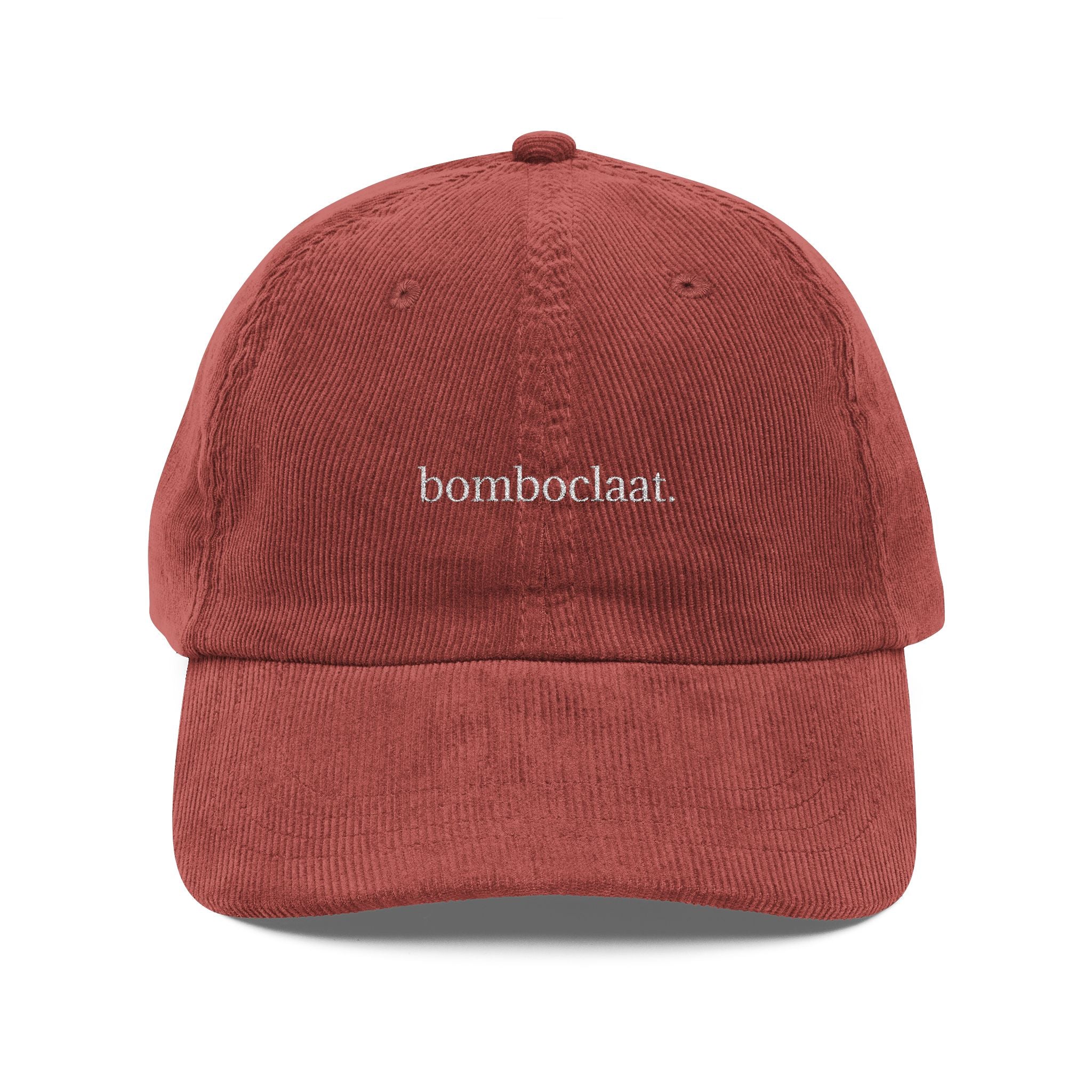 bomboclaat. - Vintage Corduroy Cap - Stylish Embroidered Hat, Casual Wear, Great for Friends, Unique Gift for Holidays, Unisex Accessories