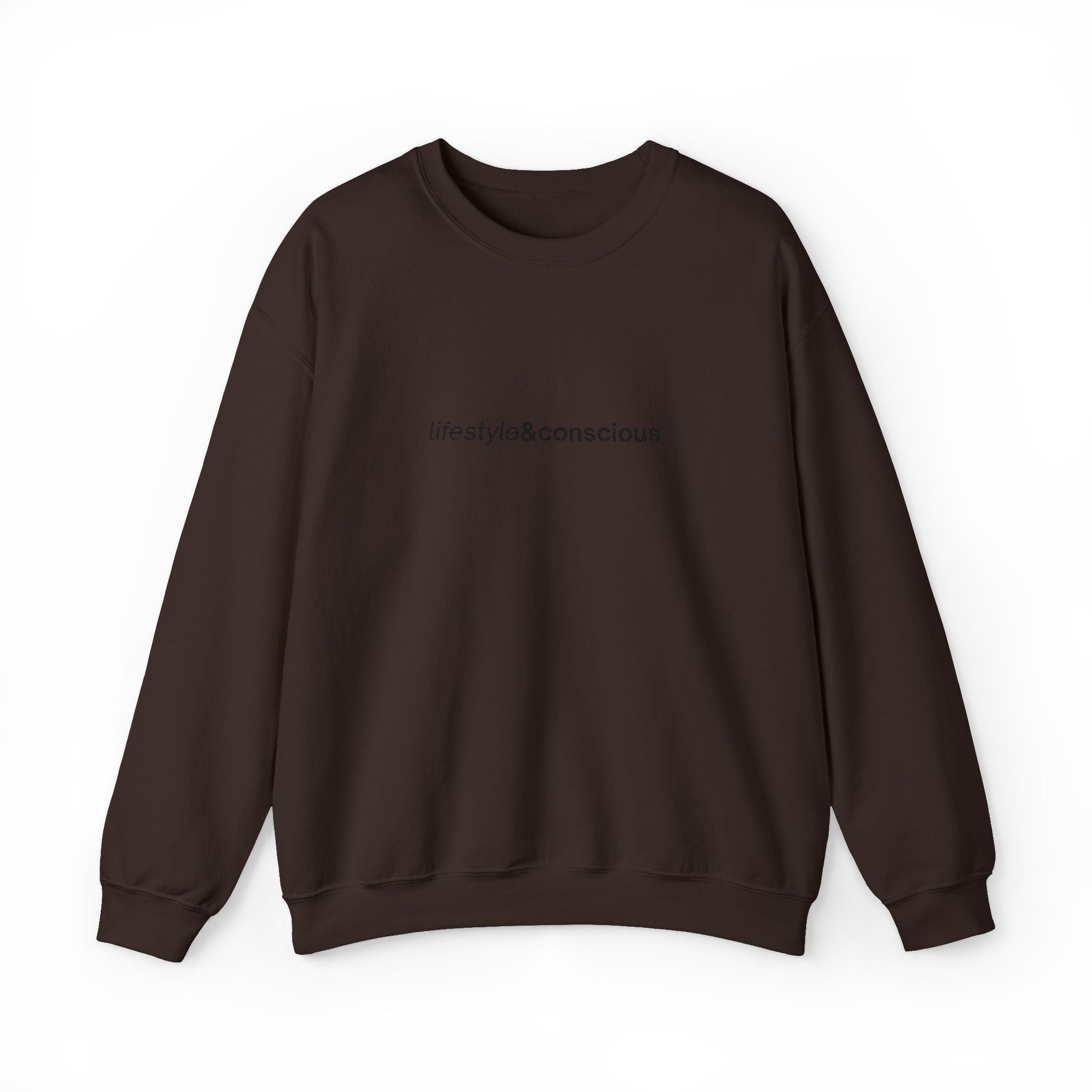 Lifestyle & Conscious Crewneck Sweatshirt — Minimal Eco Message